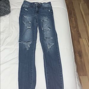 medium wash ripped jeans